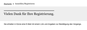 Registrieren ePetition