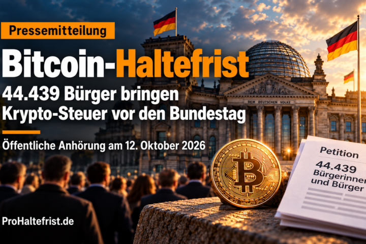 Bitcoin-Haltefrist vor dem Bundestag